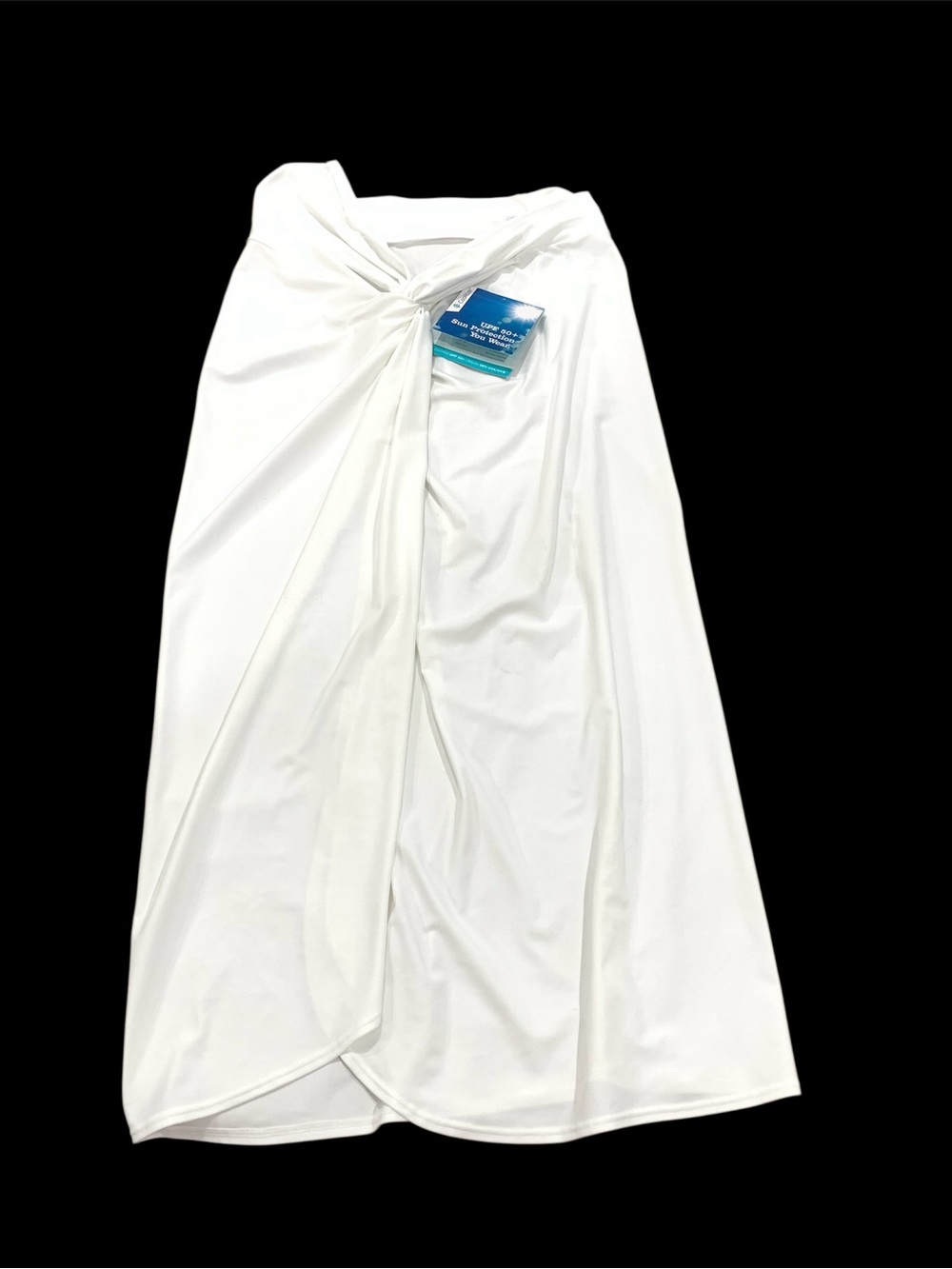 Coolibar Women's North Bay Village Knot Cover-Up size Large UPF 50+ White NEW - Picture 2 of 8